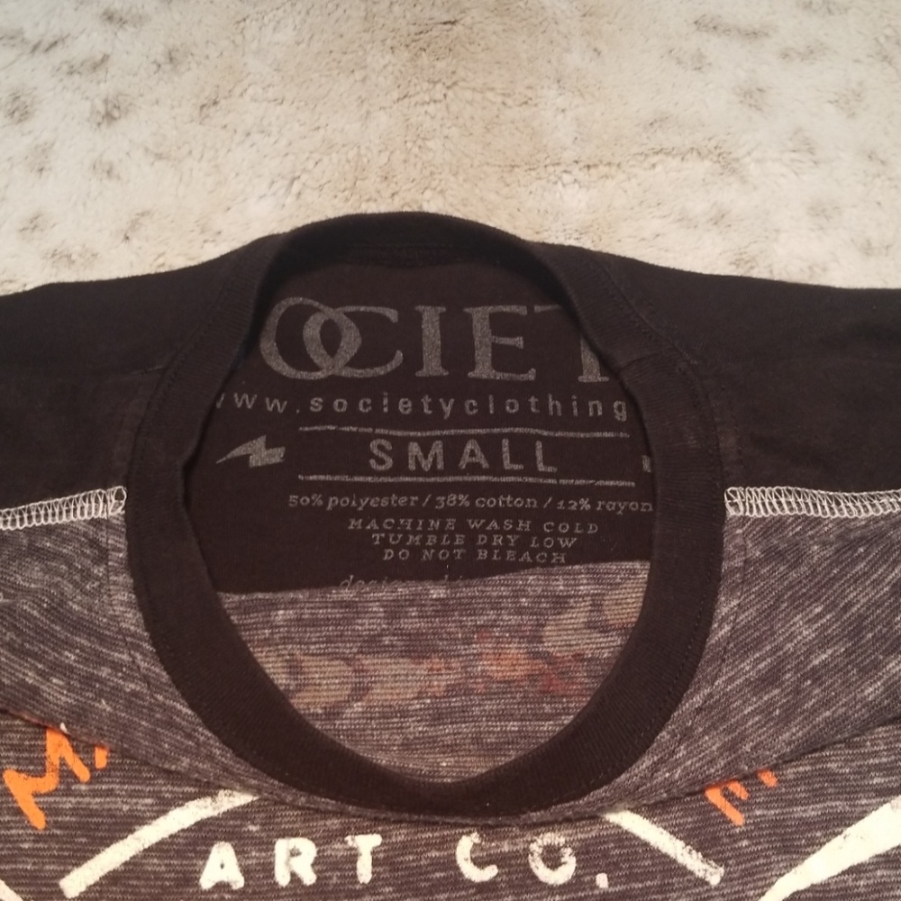Society Live Free Lighter Weight Long Sleeve Tee S - Picture 4 of 6